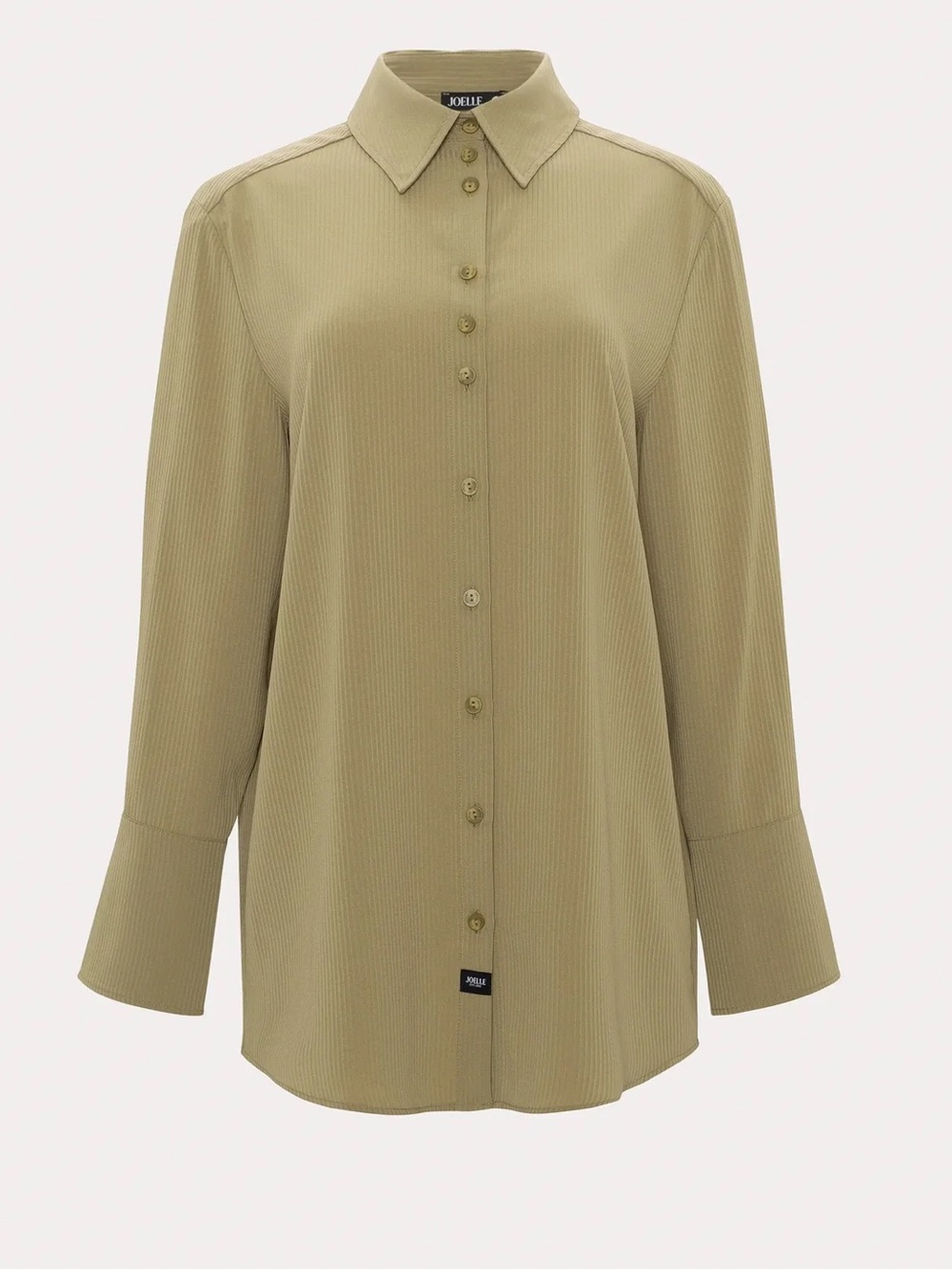 Joelle Collection Olive-Green Button-Front Shirt- Valentine